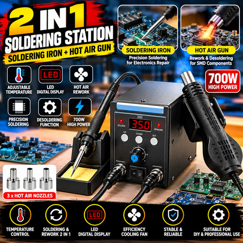 Soldering iron station - soldering, air