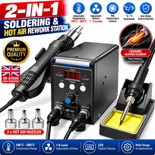 Soldering iron station hot - soldering, air